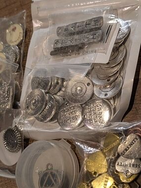Mixed Metal Recovery Charm Pack - Silver & Gold Inspirational Tokens